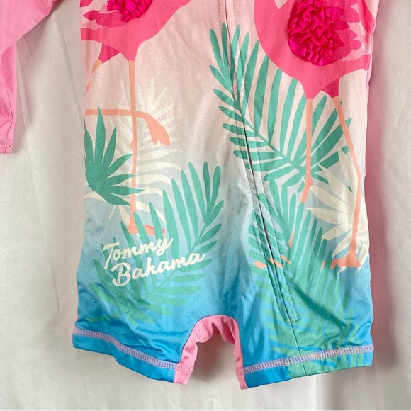 Tommy Bahama Toddler Girl Pink Flamingo Swim Suit Size 18-24 Months - Picture 7 of 12